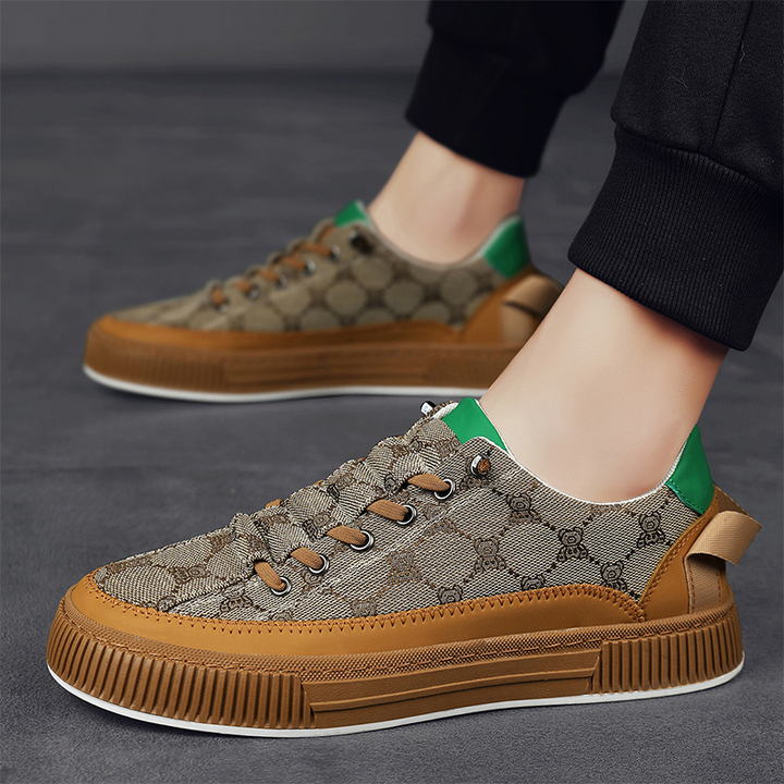 Damen Turnschuhe mit geometrischem Muster | Bequeme Sneaker mit Gummisohle | Moderne Freizeitschuhe