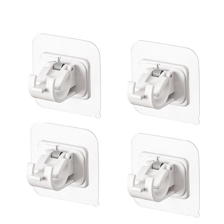 Self-adhesive curtain holders | nail-free hanging system | adjustable &amp; strong | 8kg load capacity