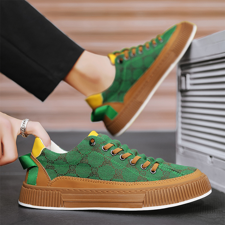 Damen Turnschuhe mit geometrischem Muster | Bequeme Sneaker mit Gummisohle | Moderne Freizeitschuhe