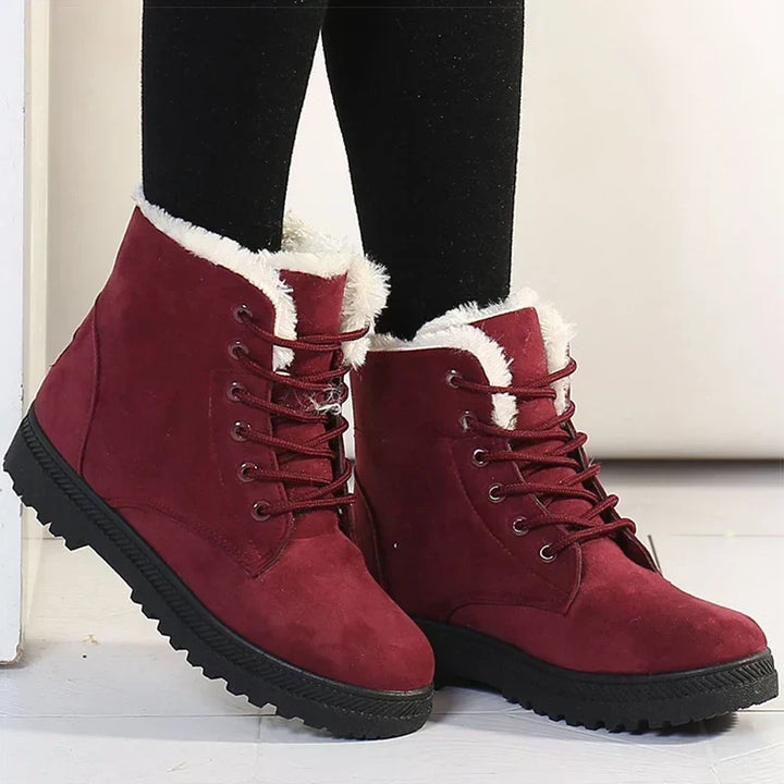 Orthopädische Winterstiefel Damen mit warmem Futter | Gefütterte Winterboots mit anatomischem Fußbett und rutschfester Sohle für kalte Tage