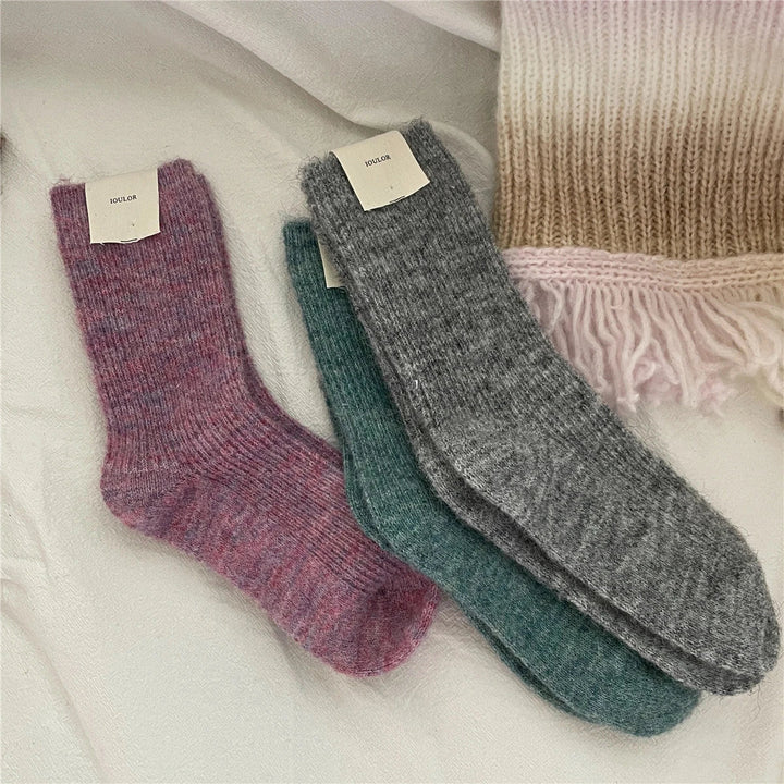 Damen Thermosocken | Extra dicke Wintersocken im japanischen Strickstil für warme Füße