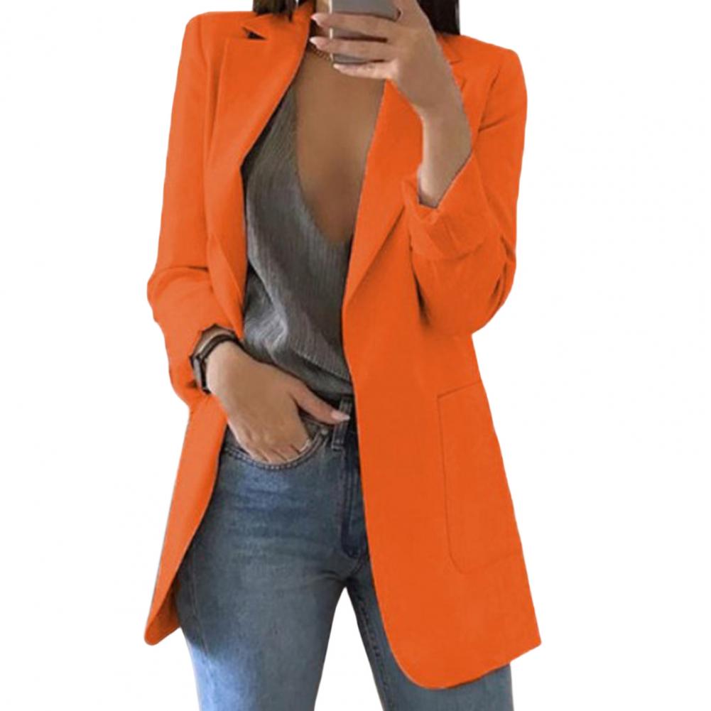 Damen Longblazer mit strukturierter Passform | Lange Blazerjacke mit klassischem Schnitt für Büro, Business und elegante Anlässe