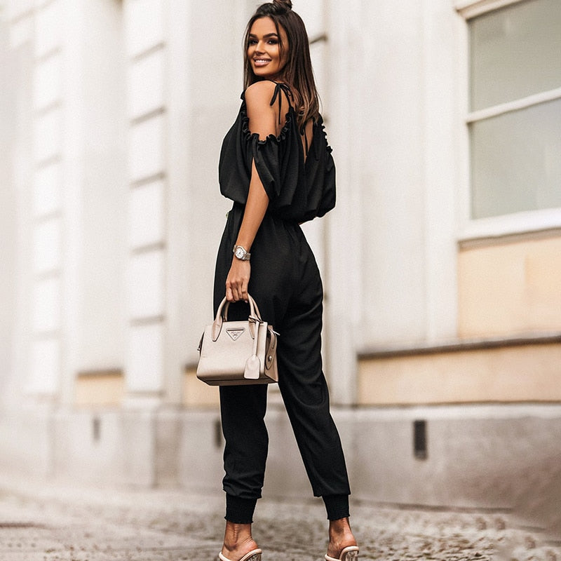 Damen figurschmeichelnder Jumpsuit | Eleganter Overall mit taillierter Passform | Stilvoller Look für Büro &amp; Abend