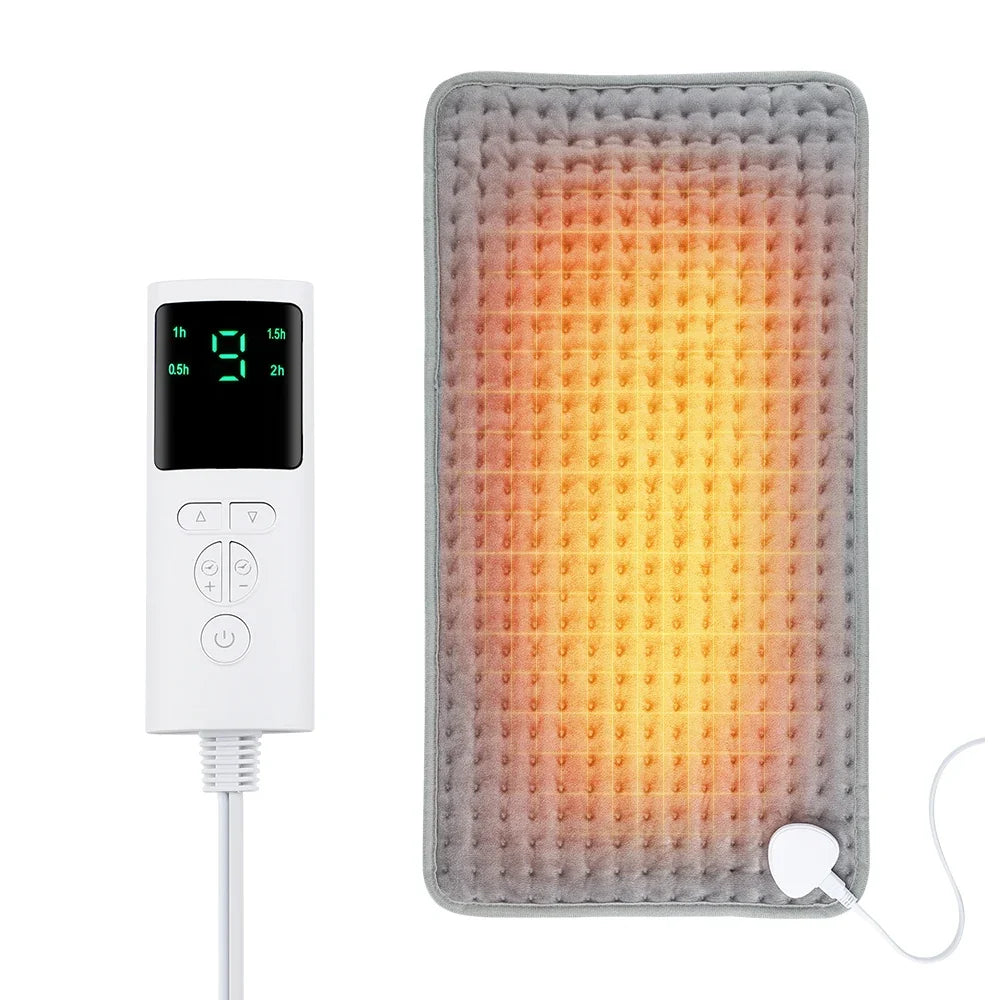 Elektrisches Heizkissen 58 × 29 cm | 9 Temperaturstufen von 28–51 °C und 4 Timer-Einstellungen bis 2 Stunden