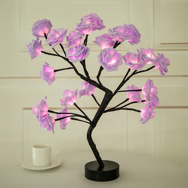 LED Bonsai-Lichtbaum mit Touch-Sockel | Verstellbare Zweige | Mehrere Lichtmodi | USB oder Batterie | Wohnraum-Deko