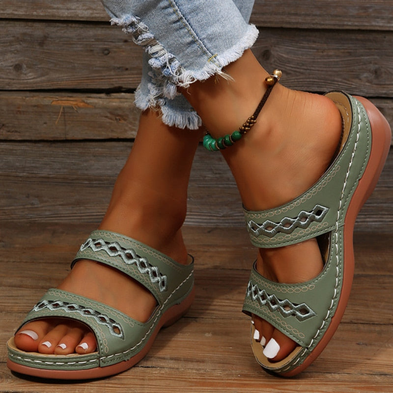 Damen orthopädische Sandalen | Dreibogen-Design &amp; Nanoschaumsohle für gesunde Füße | Adina™