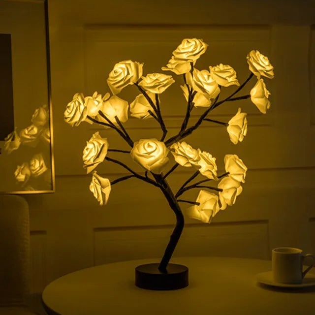 LED Bonsai-Lichtbaum mit Touch-Sockel | Verstellbare Zweige | Mehrere Lichtmodi | USB oder Batterie | Wohnraum-Deko