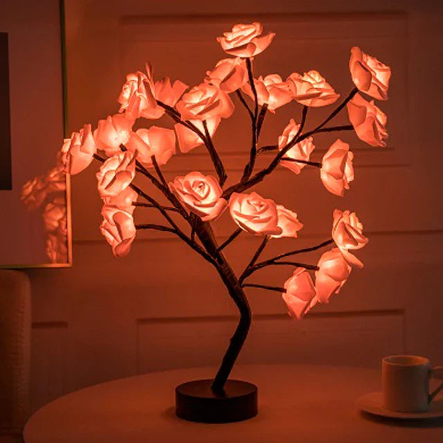 LED Bonsai-Lichtbaum mit Touch-Sockel | Verstellbare Zweige | Mehrere Lichtmodi | USB oder Batterie | Wohnraum-Deko