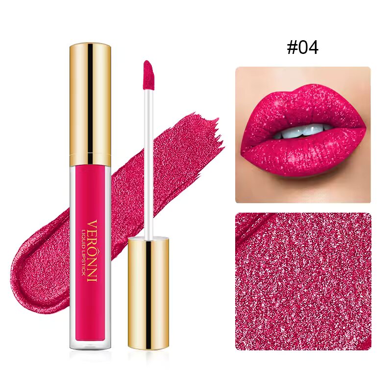 Flüssiger Lippenstift mit Spiegelglanz | Intensives Lippen-Make-up im 1+1 Set