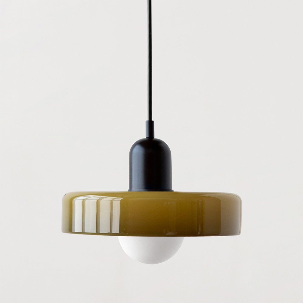 Suspension en métal et verre avec effet vitrail | Ø25/Ø35 cm, douille G9 | Suspension réglable | Aspect cristal