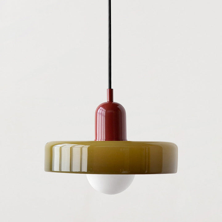 Suspension en métal et verre avec effet vitrail | Ø25/Ø35 cm, douille G9 | Suspension réglable | Aspect cristal