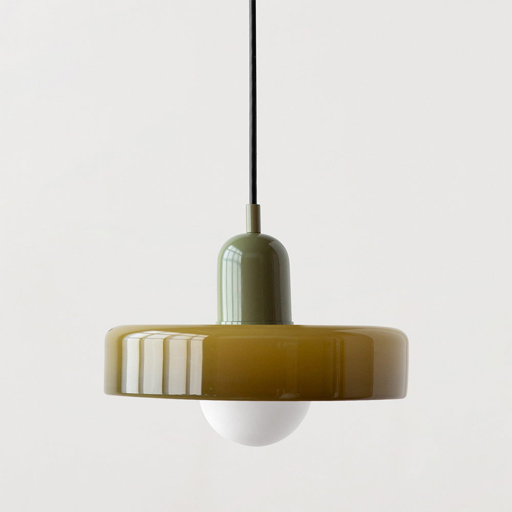 Suspension en métal et verre avec effet vitrail | Ø25/Ø35 cm, douille G9 | Suspension réglable | Aspect cristal