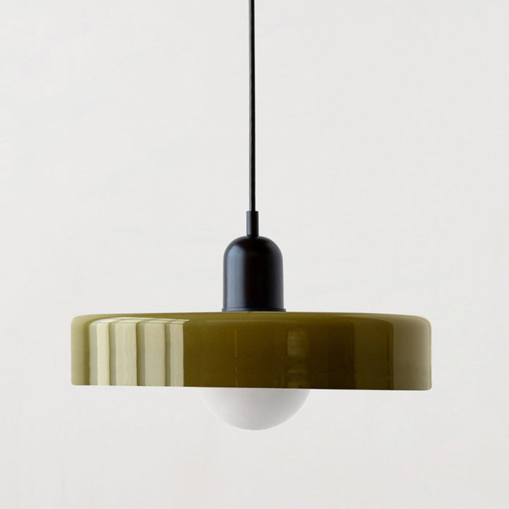 Suspension en métal et verre avec effet vitrail | Ø25/Ø35 cm, douille G9 | Suspension réglable | Aspect cristal