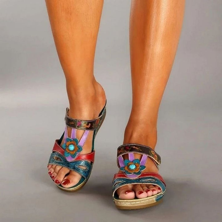 Bequeme Damen-Sandalen mit Fußgewölbe-Stütze | leicht &amp; atmungsaktiv | flexible Comfort-Einlegesohle | Plateau 2–5 cm