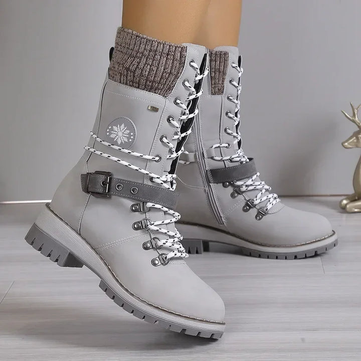 Winterstiefel | Wasserdichte gefütterte Boots mit rutschfester Profilsohle, seitlichem Reißverschluss und bequemem Sitz für kalte Tage