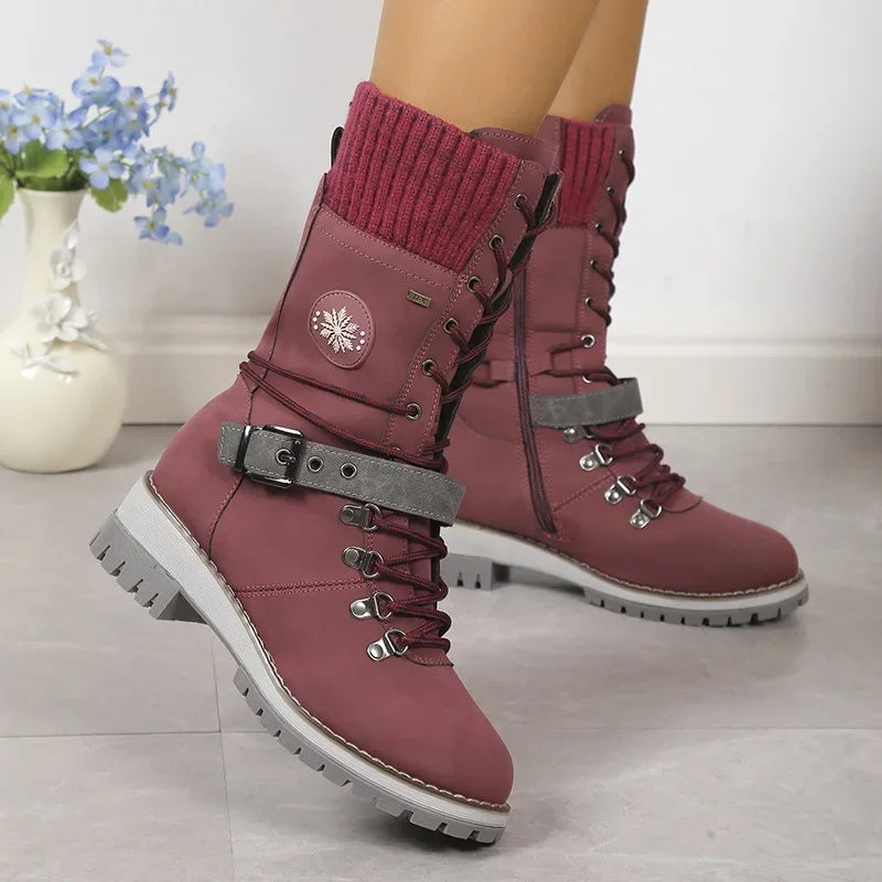 Winterstiefel | Wasserdichte gefütterte Boots mit rutschfester Profilsohle, seitlichem Reißverschluss und bequemem Sitz für kalte Tage