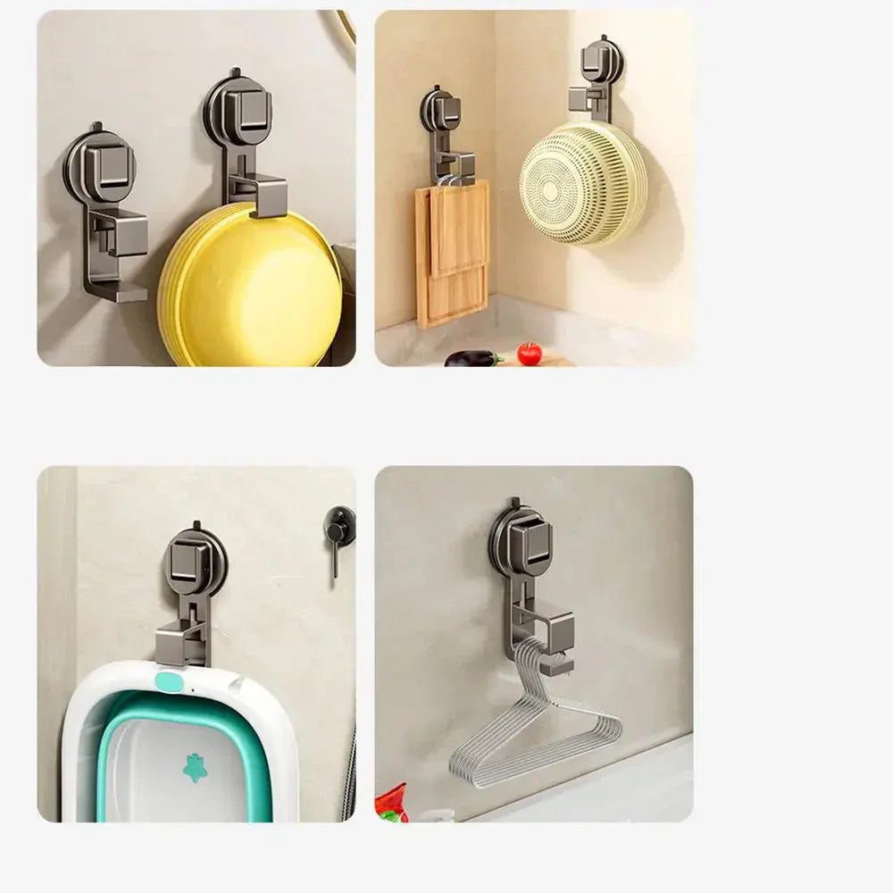 Saugnapf Haken Set | Ohne Bohren &amp; Kleben | Wiederverwendbar | Starker Halt bis 10 kg