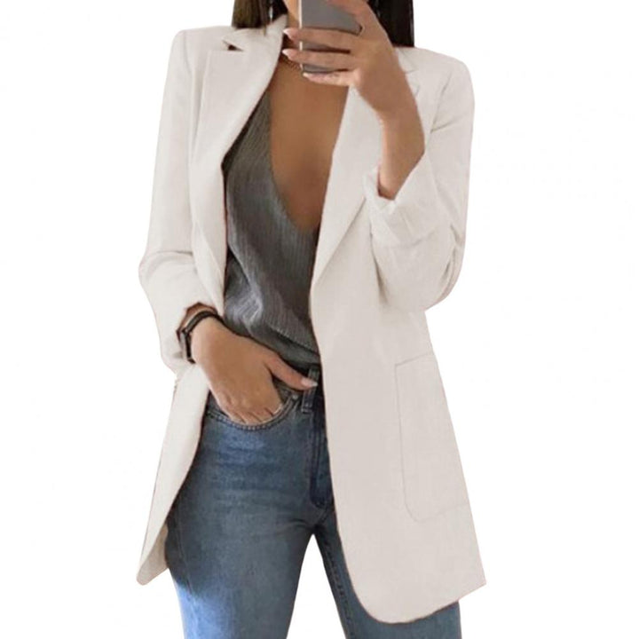 Damen Longblazer mit strukturierter Passform | Lange Blazerjacke mit klassischem Schnitt für Büro, Business und elegante Anlässe