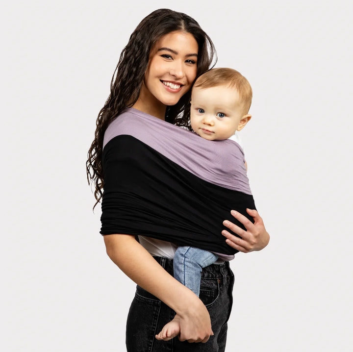 Baby carrier made of organic cotton | Hands-free, soft &amp; breathable | Buckle-free, flexible for multiple carrying positions