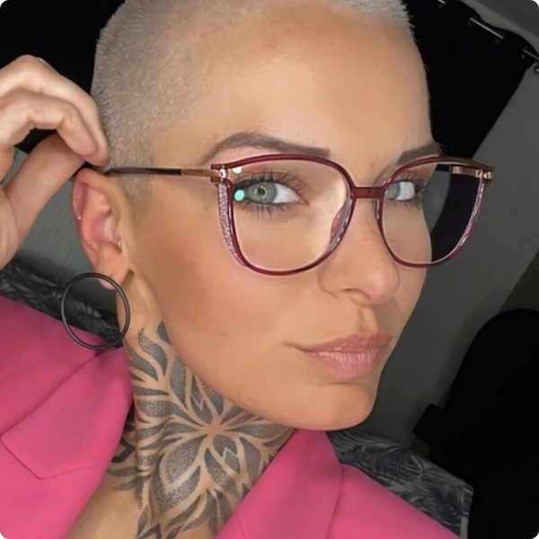Damen Lesebrille mit leichtem Rahmen | Komfortable Lesehilfe mit Nasenpads und robusten Scharnieren