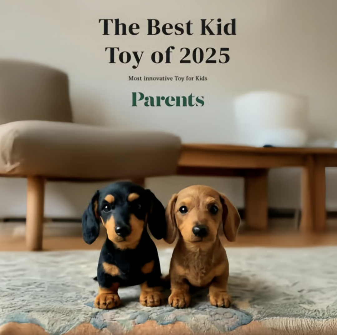 Chien en peluche interactif avec mouvements réalistes et capteurs | Peluche ultra douce pour soulager le stress | Couleur : noir/marron