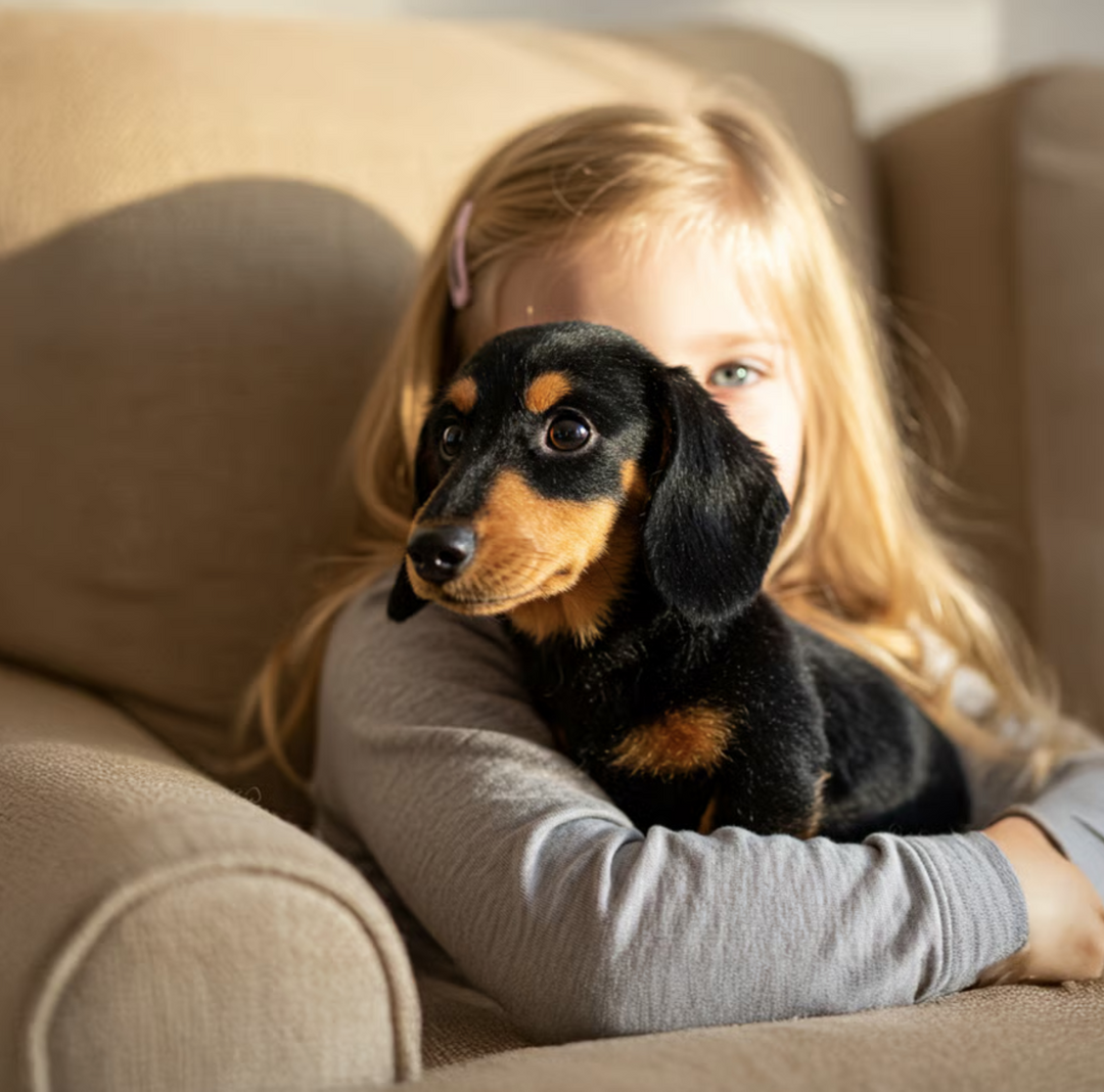 Chien en peluche interactif avec mouvements réalistes et capteurs | Peluche ultra douce pour soulager le stress | Couleur : noir/marron