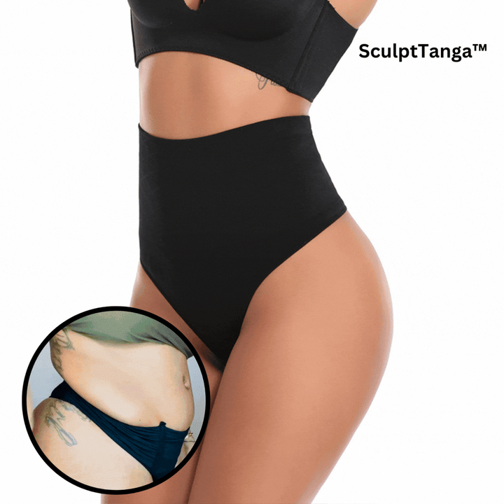 String gainant taille haute pour femme | Invisible et sans coutures sous les vêtements | Lisse doucement ventre &amp; hanches | Respirant