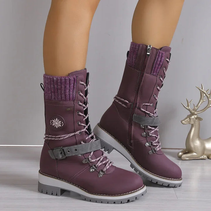 Winterstiefel | Wasserdichte gefütterte Boots mit rutschfester Profilsohle, seitlichem Reißverschluss und bequemem Sitz für kalte Tage