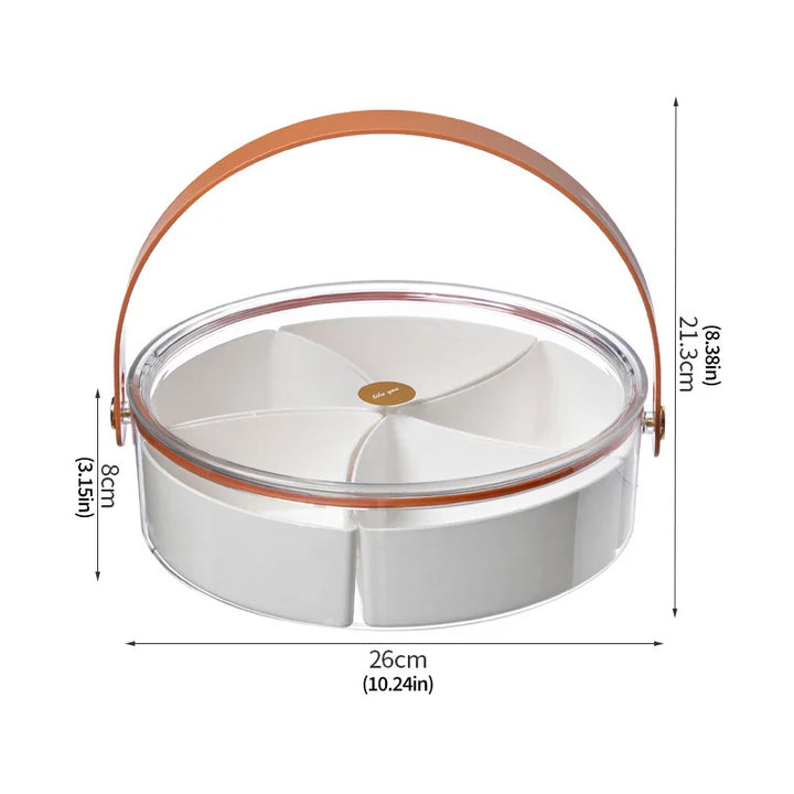 HandleTray™ Divided Serving Tray with Lid and Handle