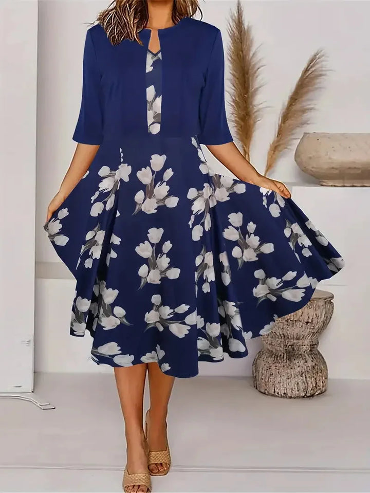 Damen Sommer-Set | 2-teilig mit Midi-Kleid und Blazer für Büro und besondere Anlässe