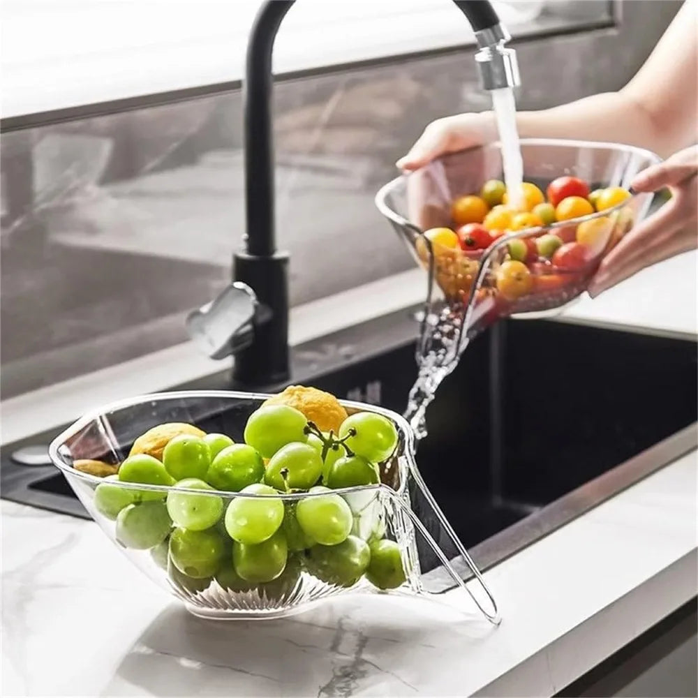 Safety Pouring Strainer for Pots | Heat Resistant, Non-Slip &amp; Perfect Fit | For Pasta, Vegetables &amp; Rice | Dishwasher Safe