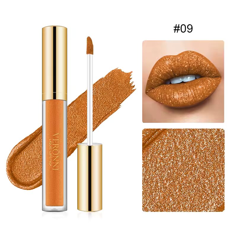 Flüssiger Lippenstift mit Spiegelglanz | Intensives Lippen-Make-up im 1+1 Set