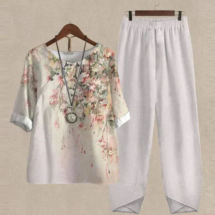 Damen-Zweiteiler mit Hemd &amp; High-Waist-Hose | Elegantes Hosen-Set mit lockerer Passform für Alltag &amp; Freizeit
