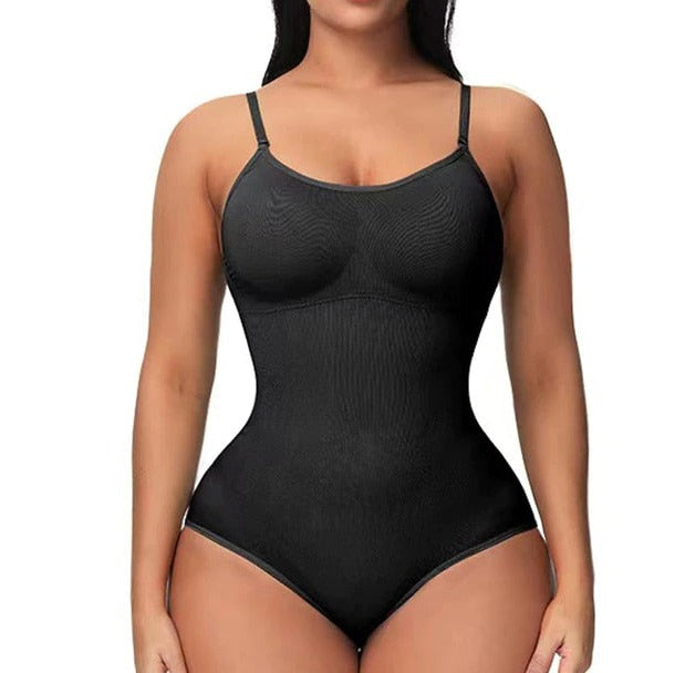 Women’s Shapewear Body with Deep Neckline | Figure Shaping Bodysuit for Smooth Silhouette | Breathable, Elastic, Invisible