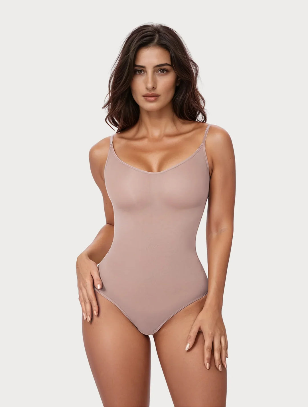 Női alakformáló body | Négyirányú nyúlás, légáteresztő mikroszál | Varrás nélküli és láthatatlan | Fekete/Beige S–XL