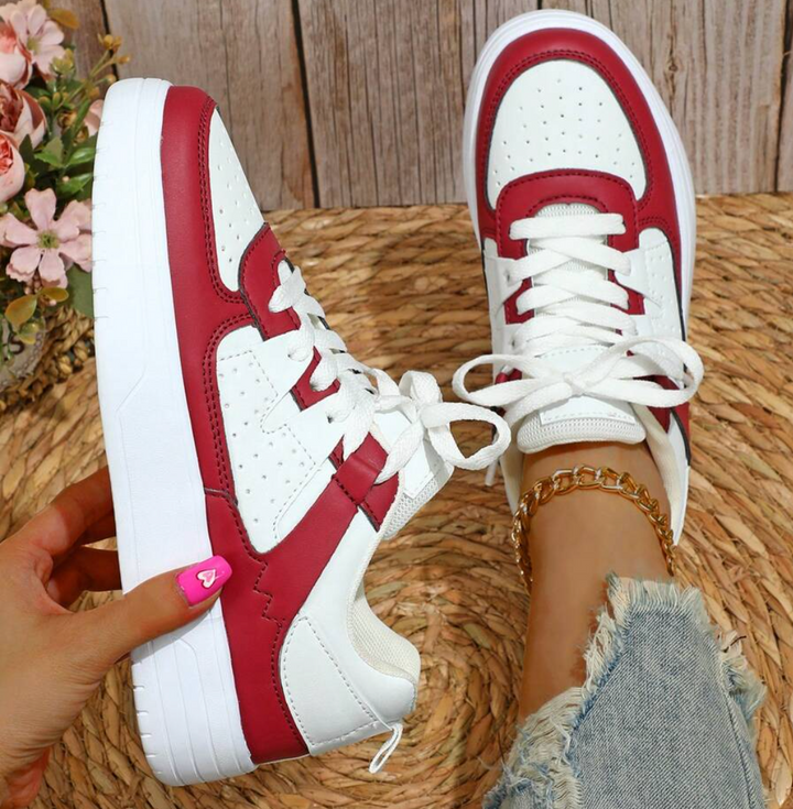 Damen Sneaker mit Leo-Print | Gepolsterte Innensohle &amp; stabile Laufsohle | Sneaks Statement-Schuhe