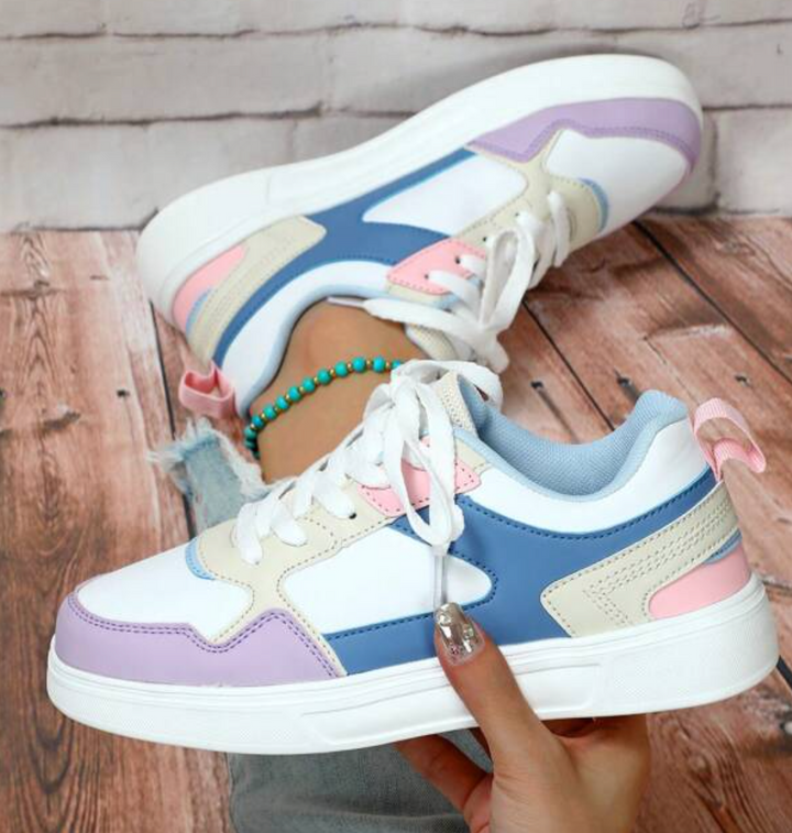 Damen Sneaker mit Leo-Print | Gepolsterte Innensohle &amp; vielseitige Farben | Samara Freizeitschuhe