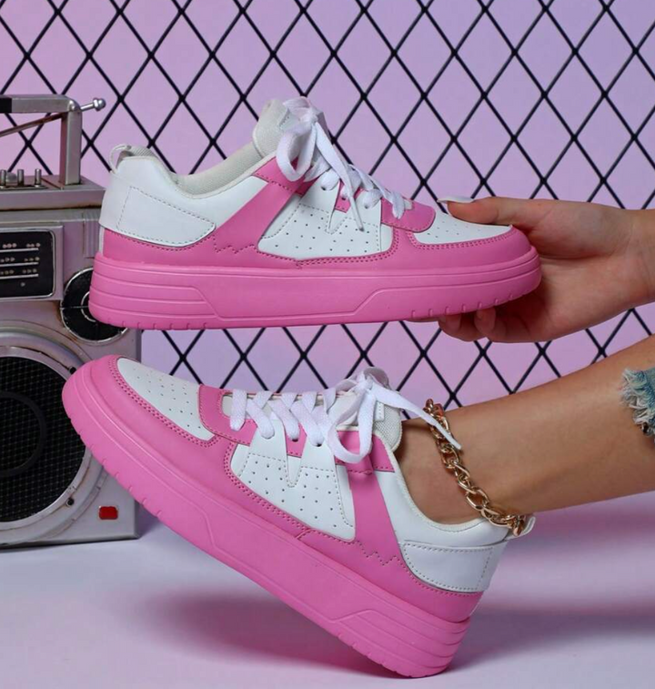 Damen Sneaker mit Leo-Print | Gepolsterte Innensohle &amp; vielseitige Farben | Samara Freizeitschuhe