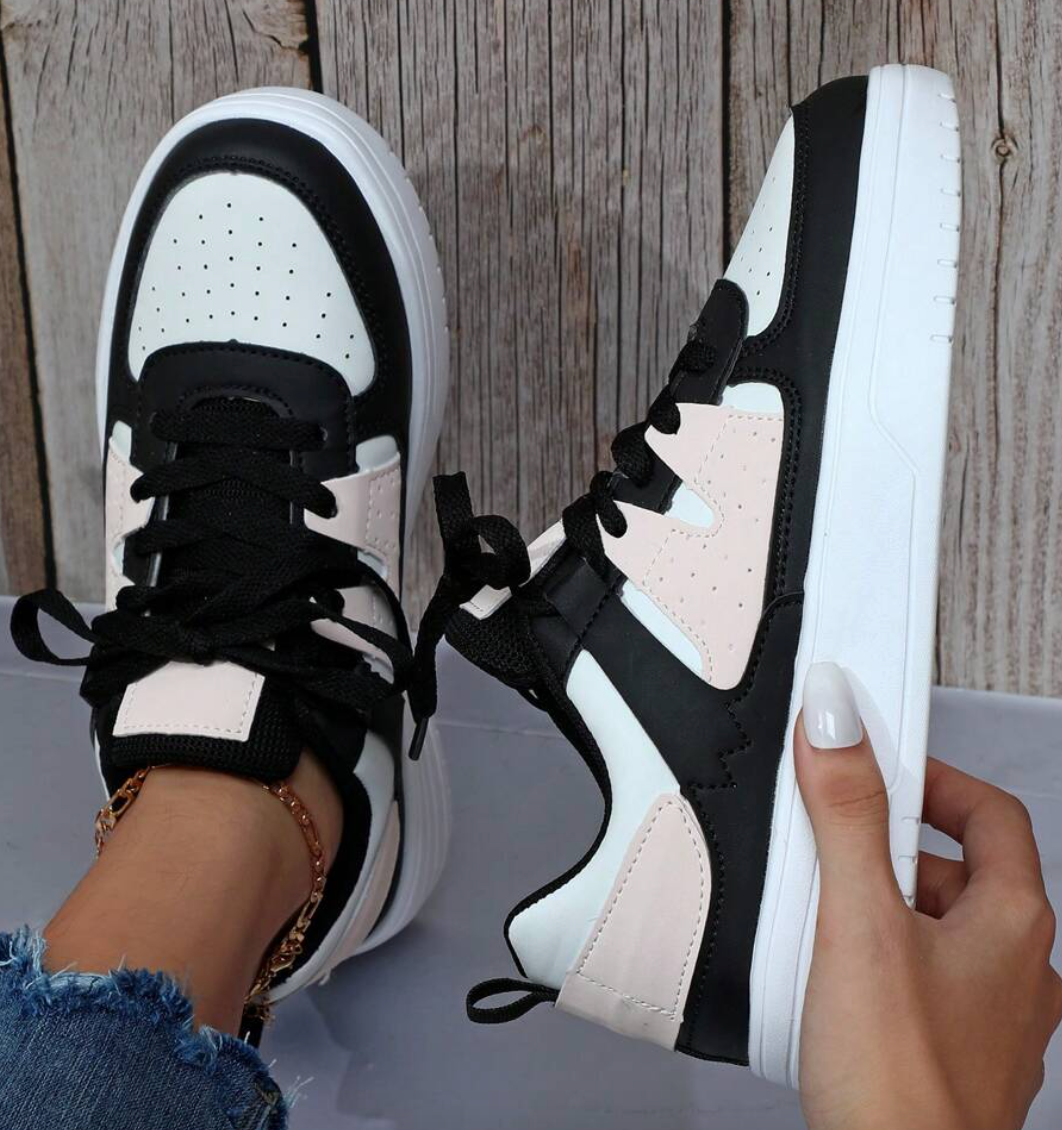 Damen Sneaker mit Leo-Print | Gepolsterte Innensohle &amp; vielseitige Farben | Samara Freizeitschuhe