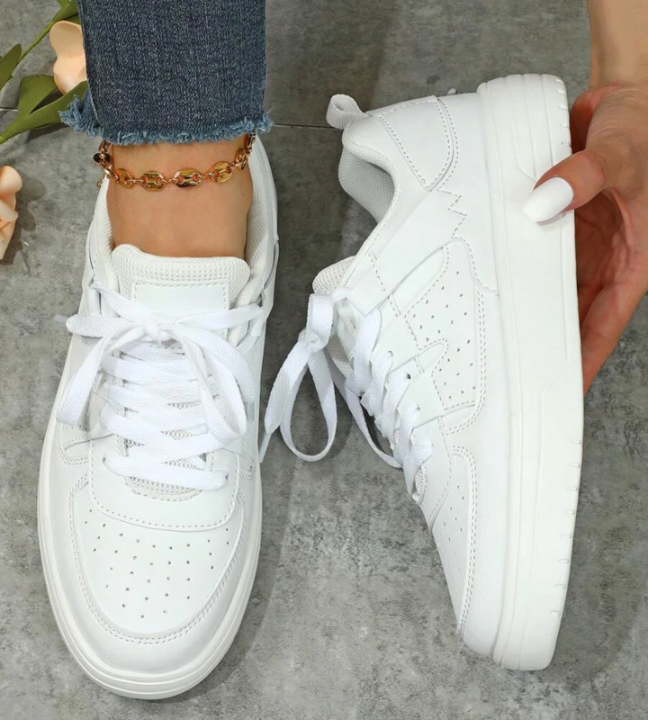 Damen Sneaker mit Leo-Print | Gepolsterte Innensohle &amp; vielseitige Farben | Samara Freizeitschuhe