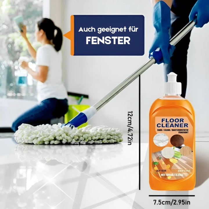Floor cleaner &amp; polish 100 ml | Removes grease, footprints &amp; water stains | For wood, tiles &amp; marble | Lemon scent, quick drying