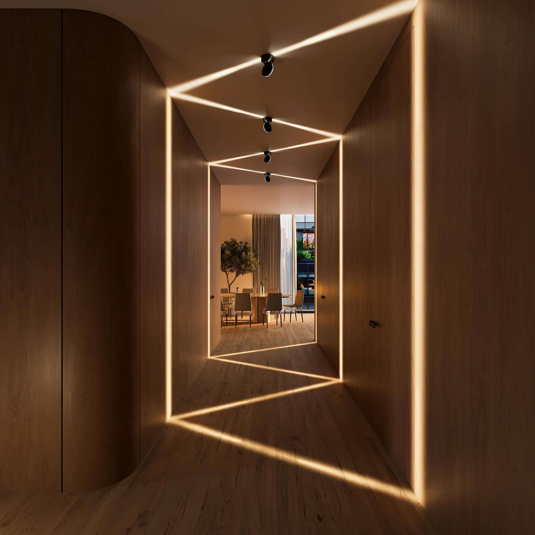 LED wall light with spotlight function | 360° rotatable light element | double-sided beam for square light effect, water-resistant
