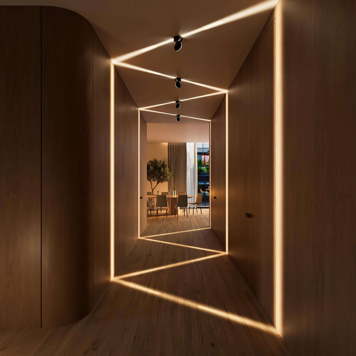 LED wall light with spotlight function | 360° rotatable light element | double-sided beam for square light effect, water-resistant