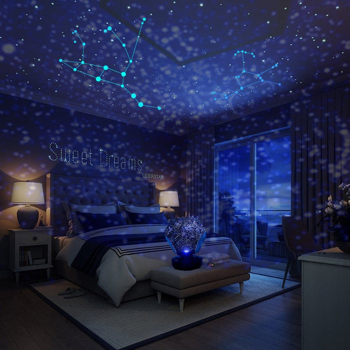 Sternenprojektor | LED-Nachtlicht mit 360° Drehung und Farbwechsel