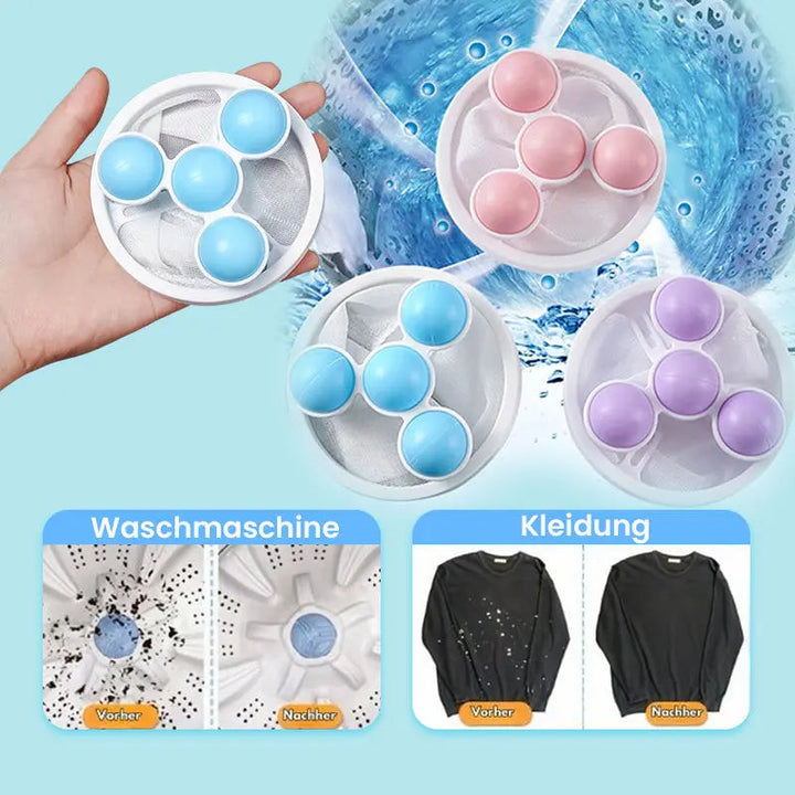 Pet Hair Remover for Washing Machine | Reusable laundry aid with mesh bag &amp; balls | For hair &amp; lint
