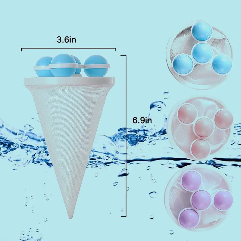 Pet Hair Remover for Washing Machine | Reusable laundry aid with mesh bag &amp; balls | For hair &amp; lint