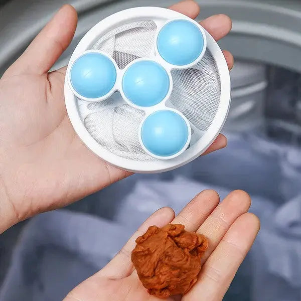 Pet Hair Remover for Washing Machine | Reusable laundry aid with mesh bag &amp; balls | For hair &amp; lint