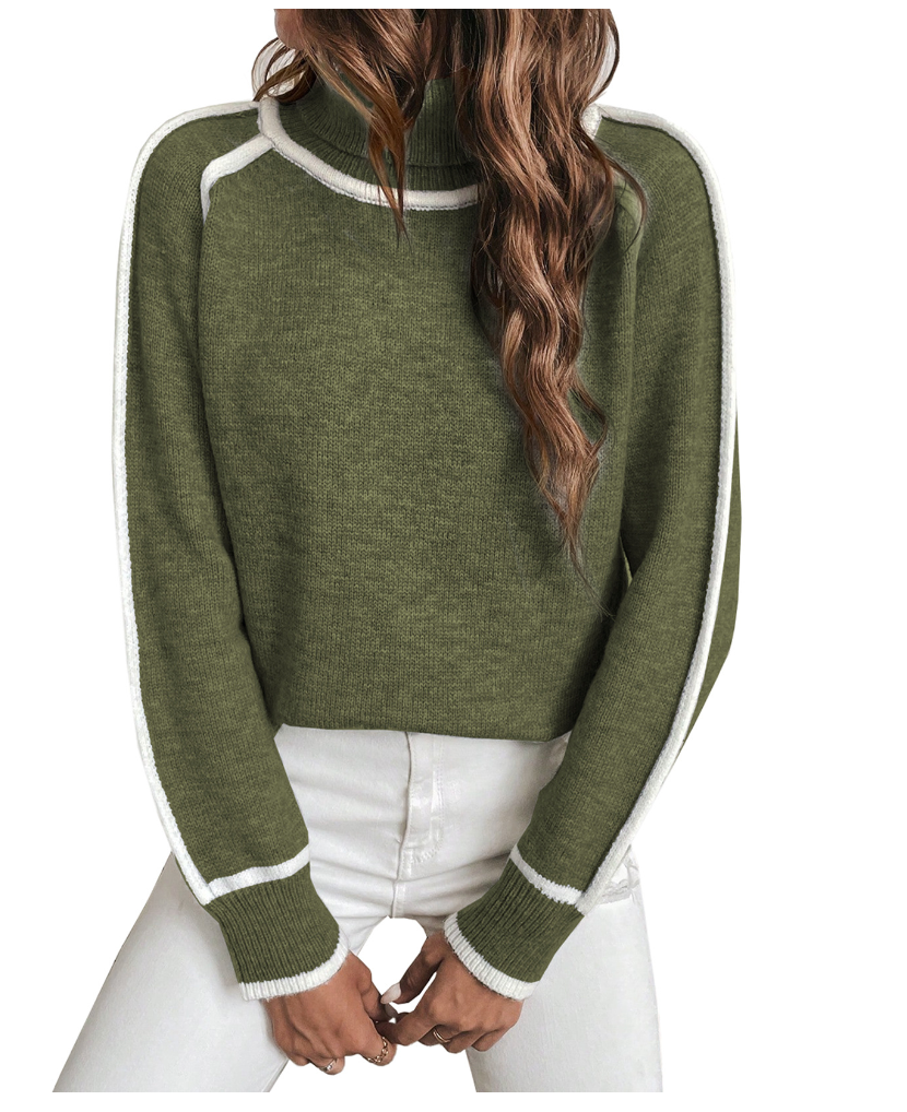 Damen Rollkragenpullover aus weichem Strick | Kuschelig warmer Pullover mit hohem Kragen und bequemer Passform für Herbst und Winter