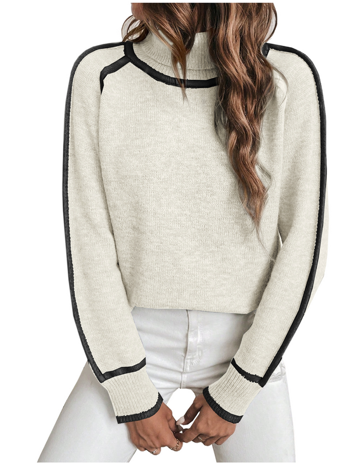 Damen Rollkragenpullover aus weichem Strick | Kuschelig warmer Pullover mit hohem Kragen und bequemer Passform für Herbst und Winter