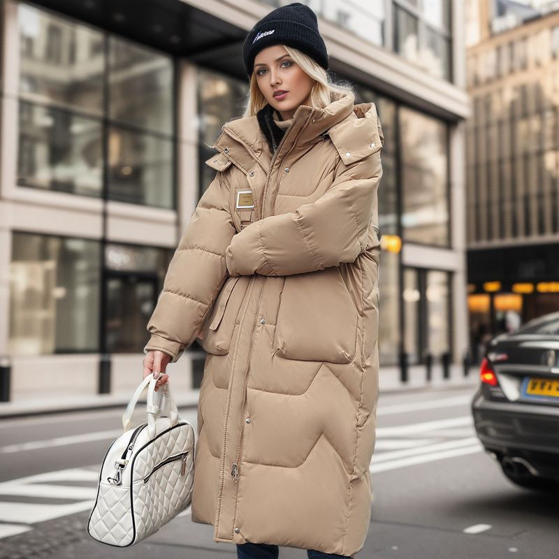 Damen Wintermantel wasserdicht mit abnehmbarer Kapuze | Warmer Winterparka mit Innenfutter und geräumigen Taschen für kalte Tage
